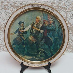 US SPIRIT OF 76 Bicentennial 1976 Vintage Souvenir Metal Tray Patriotic America